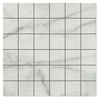 Marmor Mosaik Klinker <strong>Atrani</strong>  Vit Polerad 30x30 (5x5) cm